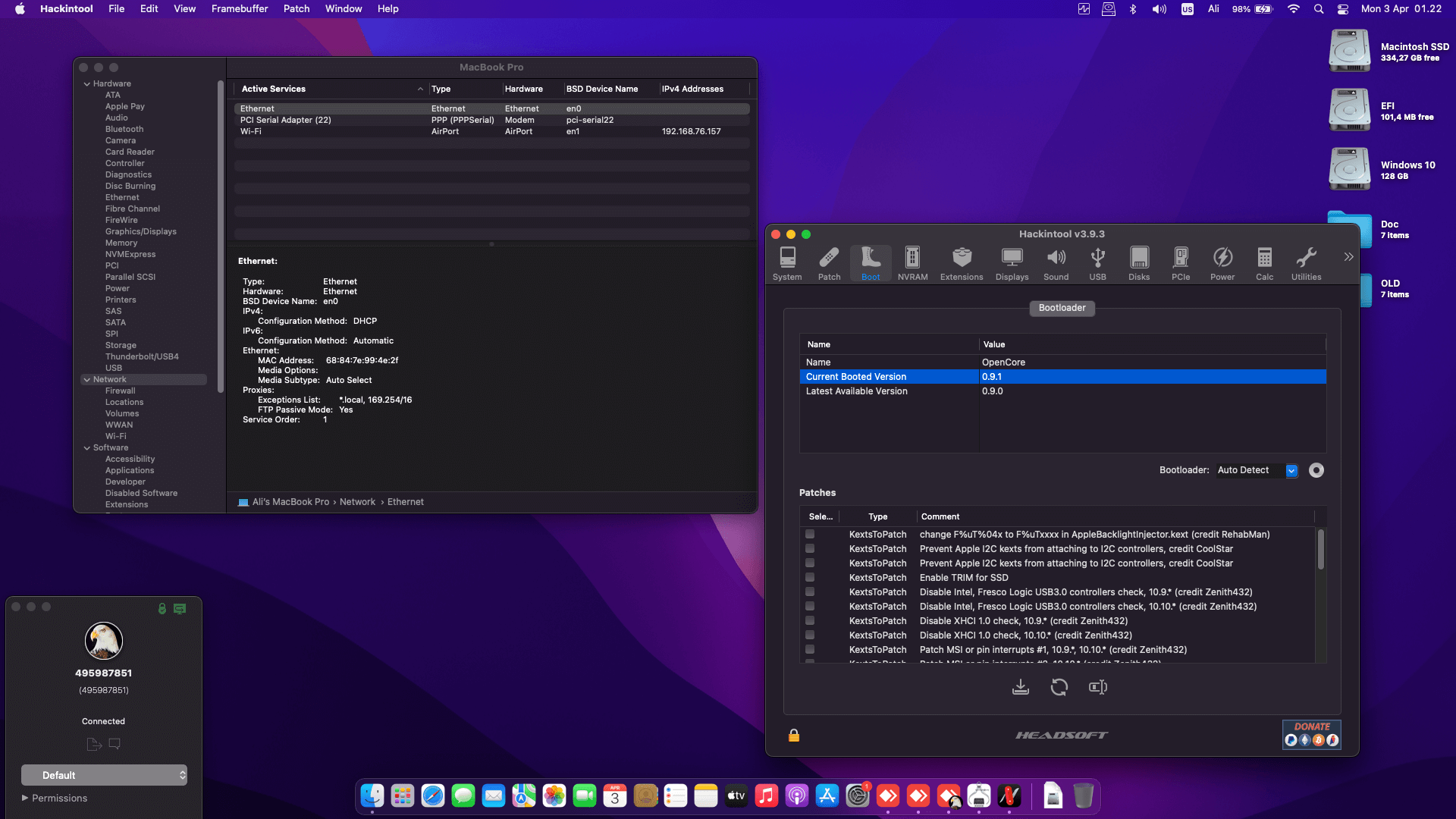 Fujitsu LifeBook U939 [WhiskeyLake   Intel UHD 620 + I2C]   OpenCore 8